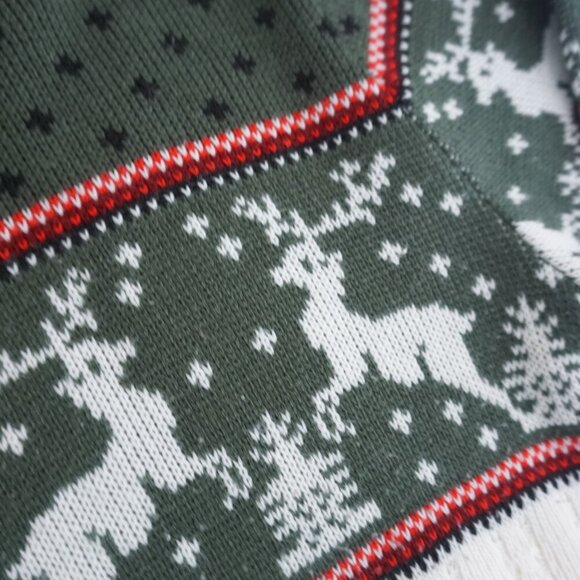 Cozy Green and Cream Reindeer Sweater - Picture 11 of 11